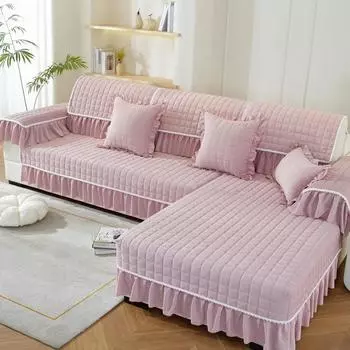 Осенне-зимняя юбка, подушка для дивана, вельветовая современная простая подушка для дивана, нескользящий чехол для дивана, комбинированный чехол для дивана 70*70cm