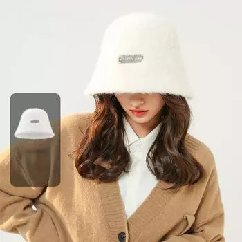 Осенне-зимняя универсальная легкая шляпа-ведро из искусственного меха кролика, женская корейская версия, закрывающая лицо, сохраняющая тепло и защищающая от холода