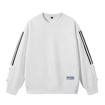 Осенне-зимняя универсальная повседневная молодежная однотонная мужская рубашка с круглым вырезом и длинными рукавами M чёрный