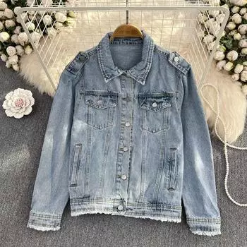 Осенне-зимняя универсальная рабочая одежда с кисточками, свободная повседневная куртка с длинными рукавами, топ