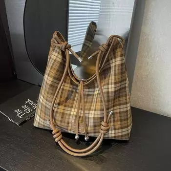 Осенне-зимняя универсальная сумка большой вместимости для женщин 2024 года, новая модная сумка через плечо для поездок на работу, сумка-тоут из высококачественной фактуры