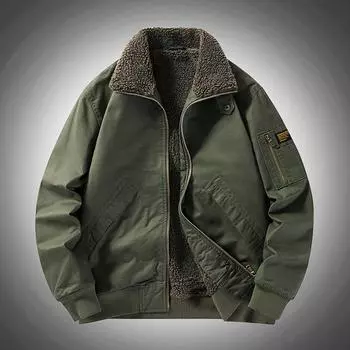 Осенне-зимняя утолщенная бархатная повседневная куртка Tooling, термостойкая мужская куртка M чёрный