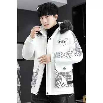 Осенне-зимняя утолщенная куртка мужская из кроличьей шерсти Pie Overcome мужская стеганая куртка модная куртка стеганая куртка M