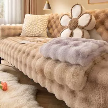 Осенне-зимняя утолщенная теплая нескользящая плюшевая подушка для дивана, чехол для дивана, домашний декор 70*70