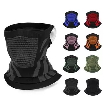Осенне-зимняя велосипедная маска, ветрозащитная, утеплитель для шеи, эластичная дышащая маска, шарф, велосипедный лыжный шарф, маски для пешего туризма чёрный