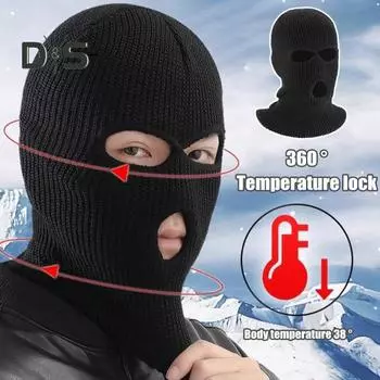 Осенне-зимняя велосипедная защитная шапка с капюшоном, трикотажная, высокоэластичная, унисекс, для интровертов, мотоциклетная, ветрозащитная, полная защита лица, теплая шапка для активного отдыха чёрный