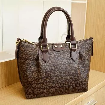 Осенне-зимняя винтажная сумка с напечатанными буквами, большая вместимость, через плечо, для женщин, путешествующих на работу