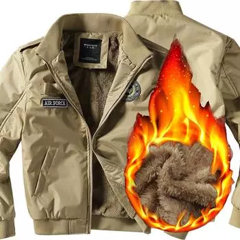 Осенне-зимняя вышитая флисовая утолщенная пуховая хлопковая куртка большого размера для мужчин M