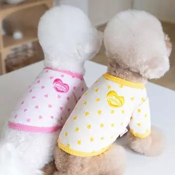 Осенне-зимняя вышивка Home Love Base Shirt Милая футболка Одежда для домашних животных Одежда для кошек Одежда для домашних животных Одежда для плюшевых щенков XS