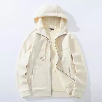 Осенне-зимняя высококачественная двухсторонняя бархатная австрийская бархатная флисовая куртка с капюшоном для мужчин и женщин, повседневная универсальная куртка-кардиган для пар S