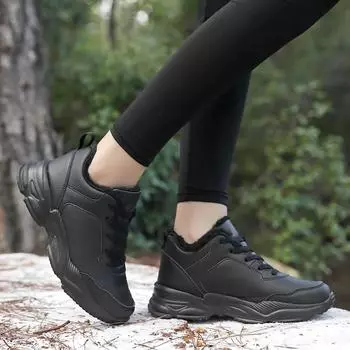 Осенне-зимняя женская кожаная водонепроницаемая нескользящая мягкая повседневная обувь износостойкая водонепроницаемая удобная спортивная рабочая обувь 42 белый