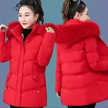 Осенне-зимняя женская куртка больших размеров с подкладкой средней длины, свободная, теплая, с капюшоном, воротником-стойкой, простая, однотонная, универсальная, повседневная верхняя одежда 4XL
