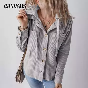 Осенне-зимняя женская куртка-кардиган с лацканами на пуговицах, с капюшоном и оборками, на шнурке, в полоску S оранжевый