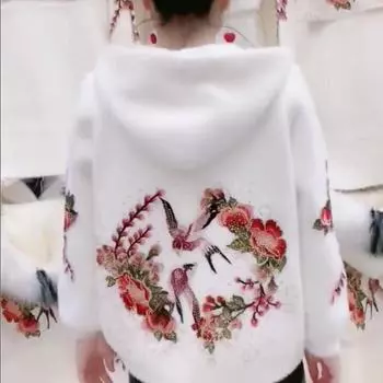 Осенне-зимняя женская куртка с длинными рукавами, утолщенный теплый кардиган, топы M красный