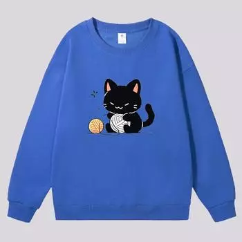 Осенне-зимняя женская модная повседневная толстовка с длинным рукавом и круглым вырезом XS