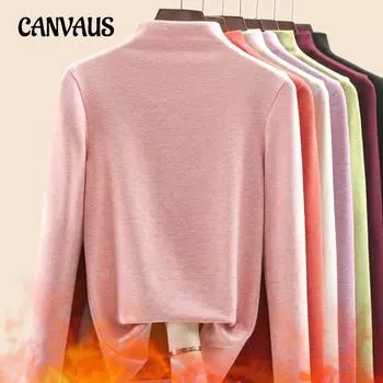 Осенне-зимняя женская нижняя рубашка, кашемировый дралон, шелковый шелковый топ с полувысоким воротником и внутренней подкладкой для волос, теплые топы M чёрный