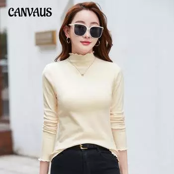 Осенне-зимняя женская нижняя рубашка с высоким воротником и длинными рукавами, повседневная модная нижняя рубашка с кружевным воротником S фиолетовый