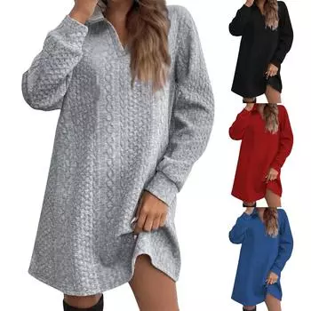 Осенне-зимняя женская однотонная трикотажная толстовка с длинными рукавами и капюшоном L чёрный