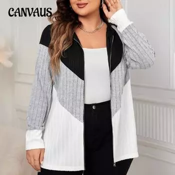 Осенне-зимняя женская полосатая свободная куртка-кардиган больших размеров, повседневная удобная куртка ярких цветов XL чёрный