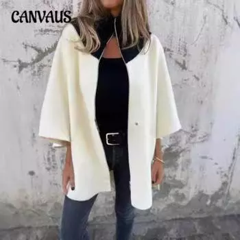 Осенне-зимняя женская повседневная свободная куртка-пальто с воротником-стойкой на молнии S серый