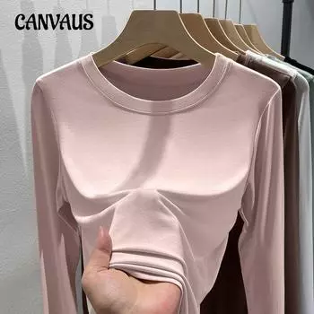 Осенне-зимняя женская рубашка из модала, черная модная блузка с круглым вырезом и длинными рукавами, тонкие топы M чёрный