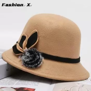 Осенне-зимняя женская шапка, модная шапка для мам One size