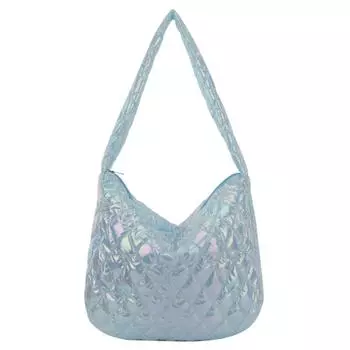 Осенне-зимняя женская сумка-тоут с лазерной многоцветной хлопковой подкладкой, женские сумки-тоут с ромбовидным узором для путешествий, работы и повседневной жизни зелёный