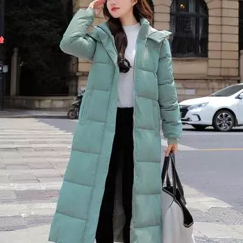 Осенне-зимняя женская теплая куртка больших размеров, утолщенная, свободная, средней длины, универсальная, с капюшоном, на молнии, верхняя одежда 3XL