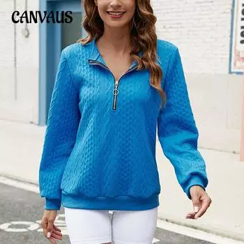 Осенне-зимняя женская толстовка на молнии с длинными рукавами, топы, куртка S синий