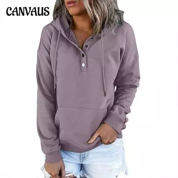 Осенне-зимняя женская толстовка с длинным рукавом, свободная повседневная толстовка с капюшоном и карманом на шнурке