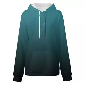 Осенне-зимняя женская толстовка с капюшоном и 3D принтом, свободные пуловеры с карманами на плечах S