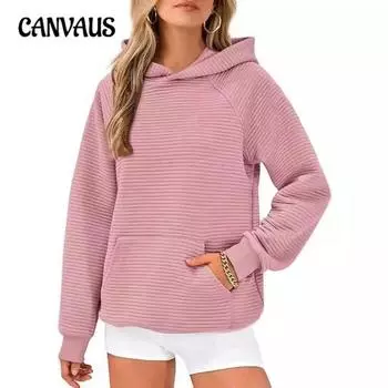 Осенне-зимняя женская толстовка с капюшоном, модная, полосатая, свободная, с длинным рукавом S серый