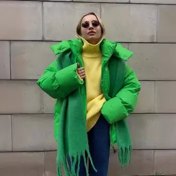 Осенне-зимняя женская утепленная верхняя одежда больших размеров, теплая короткая свободная куртка с капюшоном и застежкой-молнией L