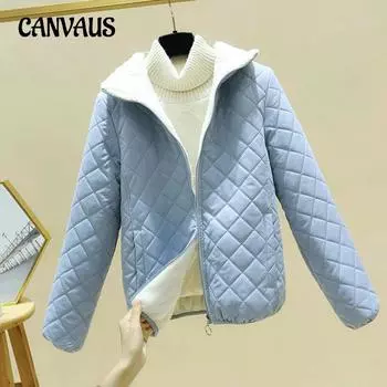 Осенне-зимняя женская утолщенная куртка больших размеров с воротником-стойкой, обучающая одежда M жёлтый