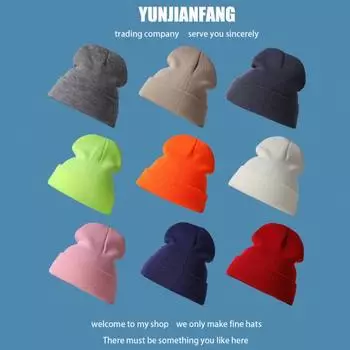 Осенне-зимняя женская вязаная шапка с защитой ушей, модная однотонная теплая вязаная шапка с капюшоном для мужчин one size красный