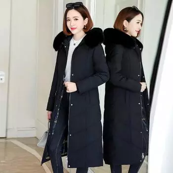 Осеннее и зимнее новое хлопковое пальто свободного кроя M чёрный