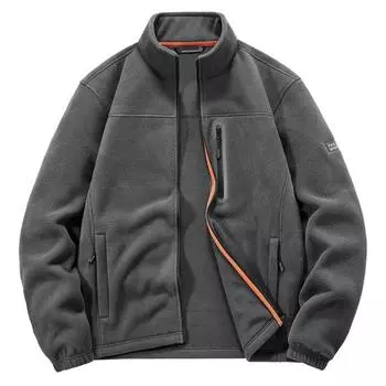 Осеннее и зимнее теплое шерстяное пальто, мужская одежда, толстовка с длинными рукавами, однотонная уличная куртка M темно-синий