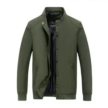 Осеннее пальто большого размера для мужчин, куртка, мужской кардиган, теплая ветровка, повседневная куртка M чёрный