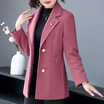 Осеннее пальто для мамы, новая модная короткая куртка-блейзер, темпераментный женский костюм среднего возраста для пожилых людей, пальто, костюм высокого качества, топы 5XL XL