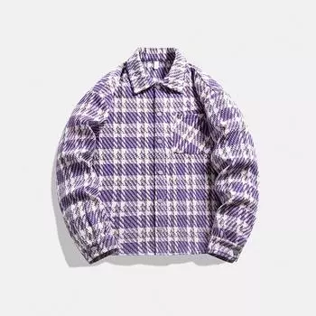 Осеннее пальто, мужская повседневная клетчатая куртка с откидным воротником, мужское пальто XXXL