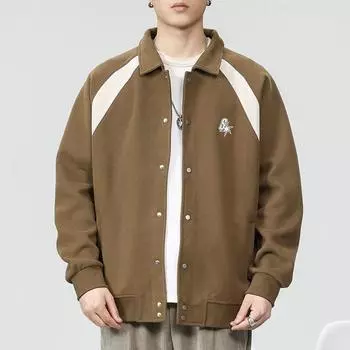 Осеннее пальто мужское свободное большого размера с лацканами свитер с длинным рукавом в цвете куртка High Street Top Tide M