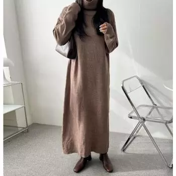 Осеннее платье-свитер с длинным рукавом, женское, элегантное, зимнее, модное, свободное, трикотажное, женское, простое, офисное, длинное, женское, платье, одежда 1328 S хаки