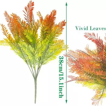 Осеннее украшение для сада на открытом воздухе искусственный цветок, искусственное растение 7-зубчатая маленькая персидская трава для домашнего обеденного стола цветочная композиция красный