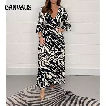 Осеннее женское платье больших размеров, повседневное, средней длины, с длинным рукавом, с V-образным вырезом и приталенным поясом, свободное платье S чёрный