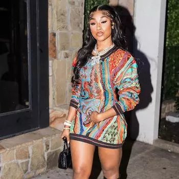 Осеннее женское платье In Woman с высокой талией и бедрами с принтом L