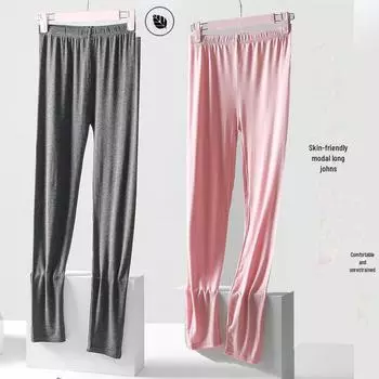 Осенние эластичные модальные облегающие женские базовые брюки для пожилых людей L розы красного