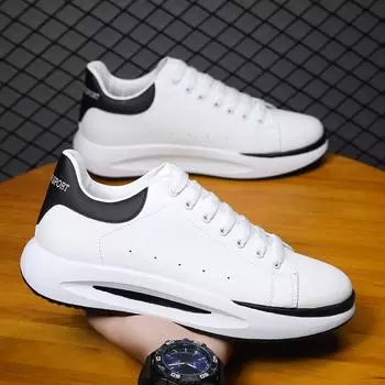Осенние белые туфли мужские кожаные кроссовки мужская модная универсальная повседневная обувь мужская обувь 2025 новые кроссовки 39 черный коричневый