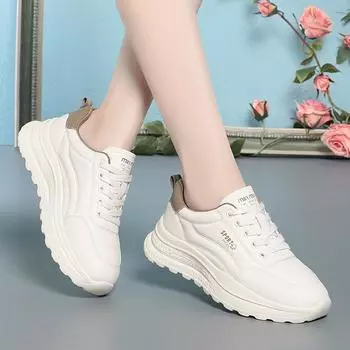 Осенние белые туфли, удобные туфли на мягкой подошве для путешествий, легкие повседневные спортивные туфли для женщин, новые женские туфли 35