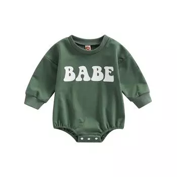 Осенние боди для новорожденных, одежда для мальчиков и девочек, хлопковые пуловеры с буквенным принтом и длинными рукавами, боди, комбинезоны, От 0 до 18 месяцев 0-3 Months белый