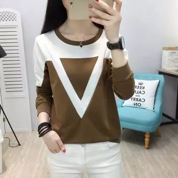 Осенние черно-белые лоскутные толстовки с капюшоном для женщин, пуловер с V-образным узором, женский спортивный костюм M зелёный